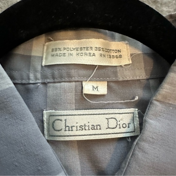 Dior Other - Christian Dior men’s short sleeve button up gray shirt size M